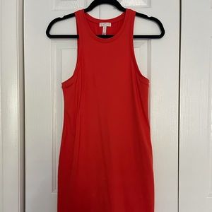 Leith orange nylon dress